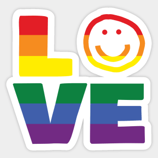 Pride Love Smiley Face Sticker